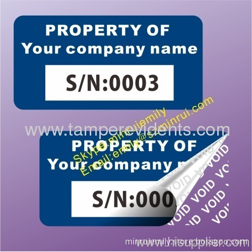 Custom Tamper Proof Void Stickers,warranty Void If Removed Labels